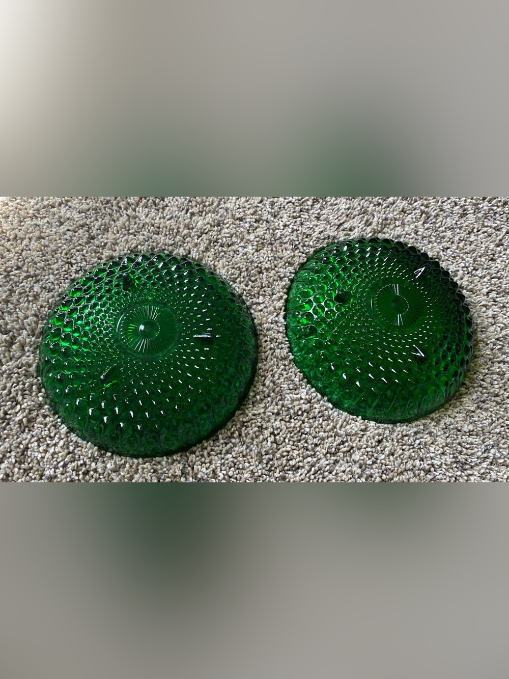 Vintage Anchor Hocking Emerald Green Footed Bowl